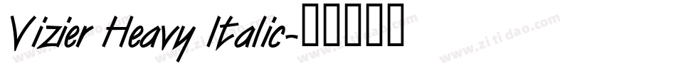 Vizier Heavy Italic字体转换